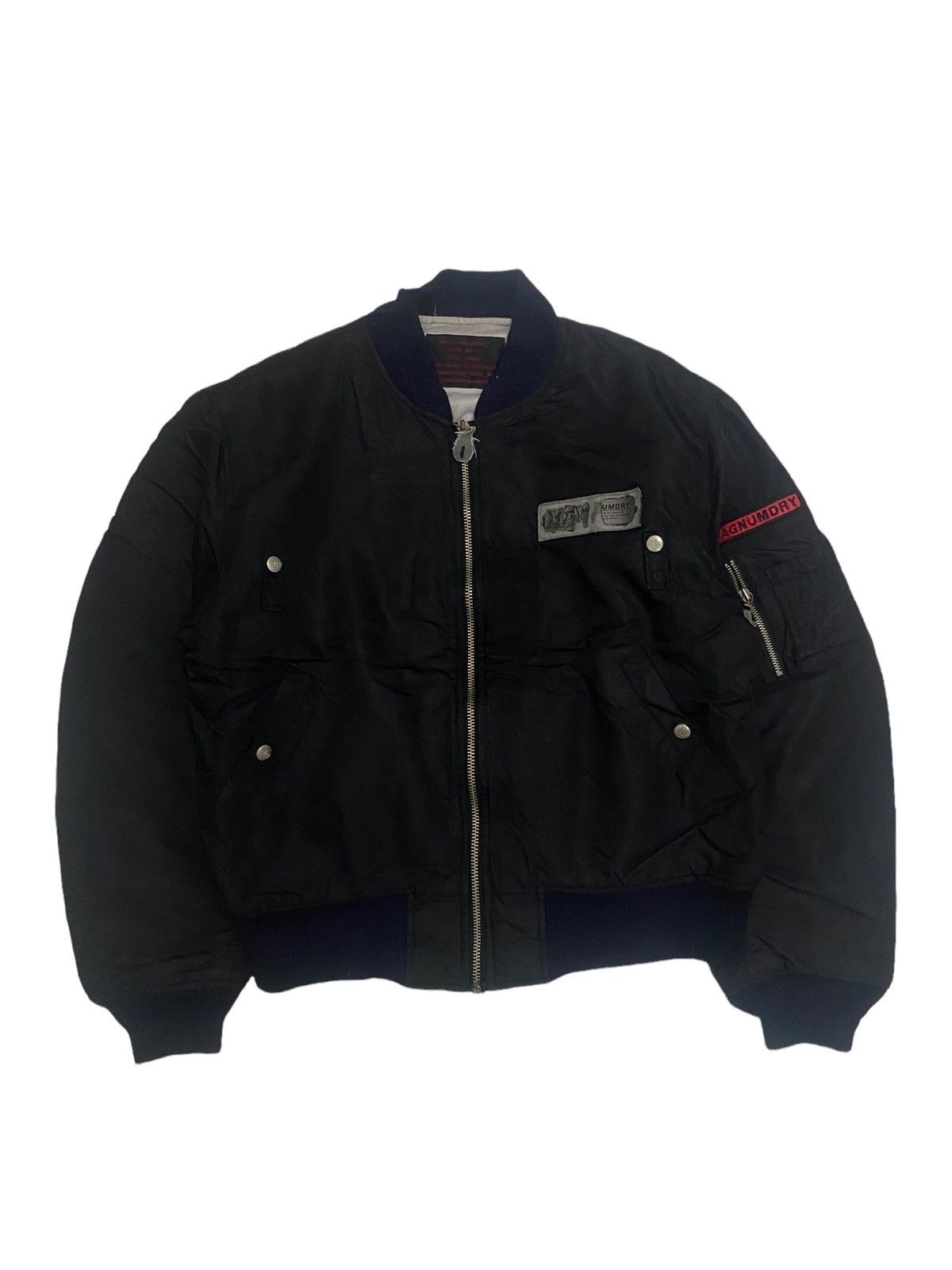 Vintage Vintage MA1 Flight Bomber Jacket Trashed Size US L / EU 52-54 / 3 - 1 Thumbnail