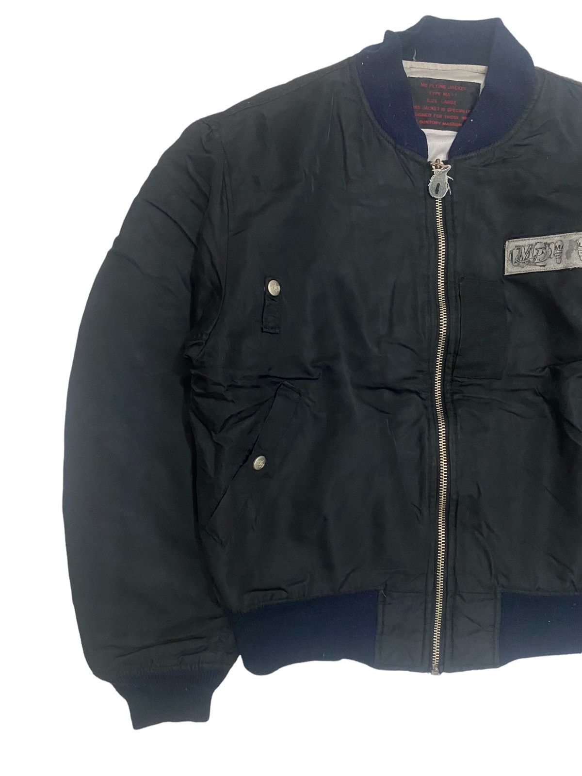 Vintage Vintage MA1 Flight Bomber Jacket Trashed Size US L / EU 52-54 / 3 - 2 Thumbnail