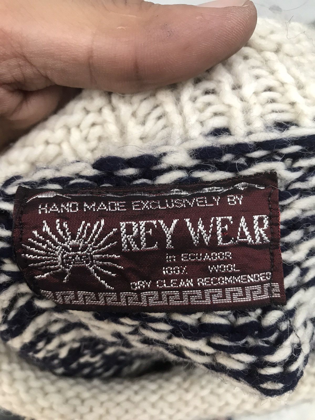 Handmade × Vintage Vintage Rey Wear Native Navajo Wool Knitwear Size US L / EU 52-54 / 3 - 6 Thumbnail