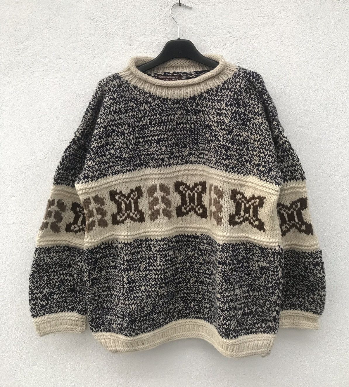 Handmade × Vintage Vintage Rey Wear Native Navajo Wool Knitwear Size US L / EU 52-54 / 3 - 1 Thumbnail