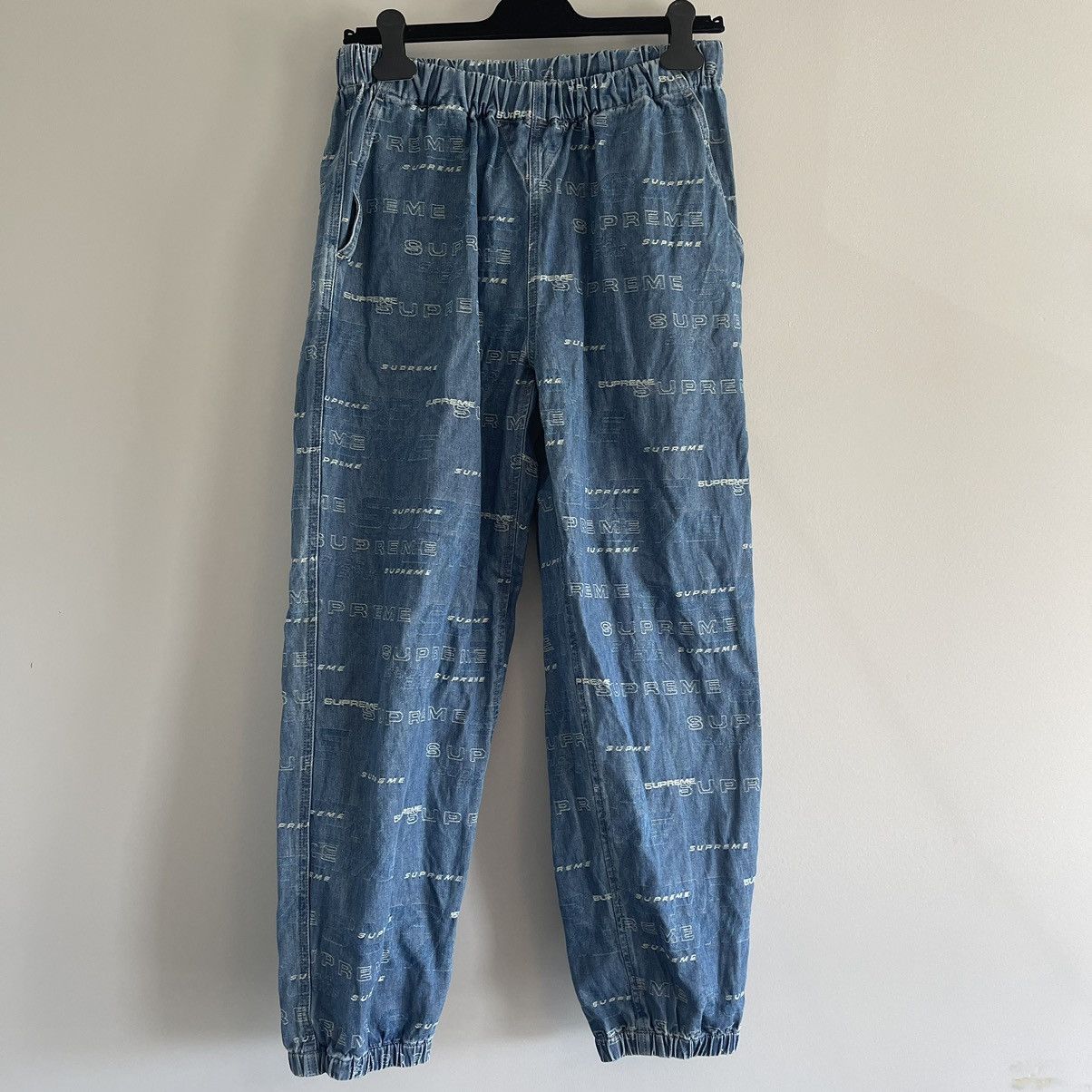 Supreme Supreme Dimension Logo Skate Pants Denim Blue | Grailed