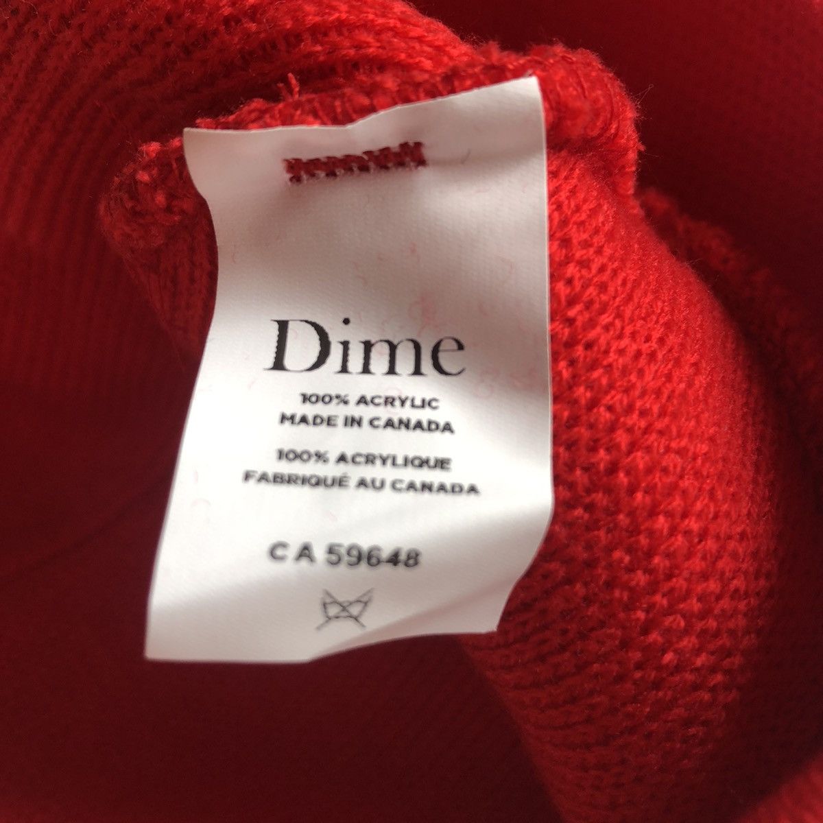 Dime Vintage Dime Beanie RED Size ONE SIZE - 4 Thumbnail