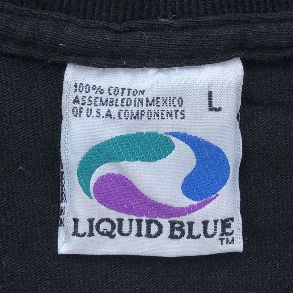 Vintage Vintage 1997 Liquid Blue Tribal Alien Black T-Shirt Size US L / EU 52-54 / 3 - 11 Thumbnail