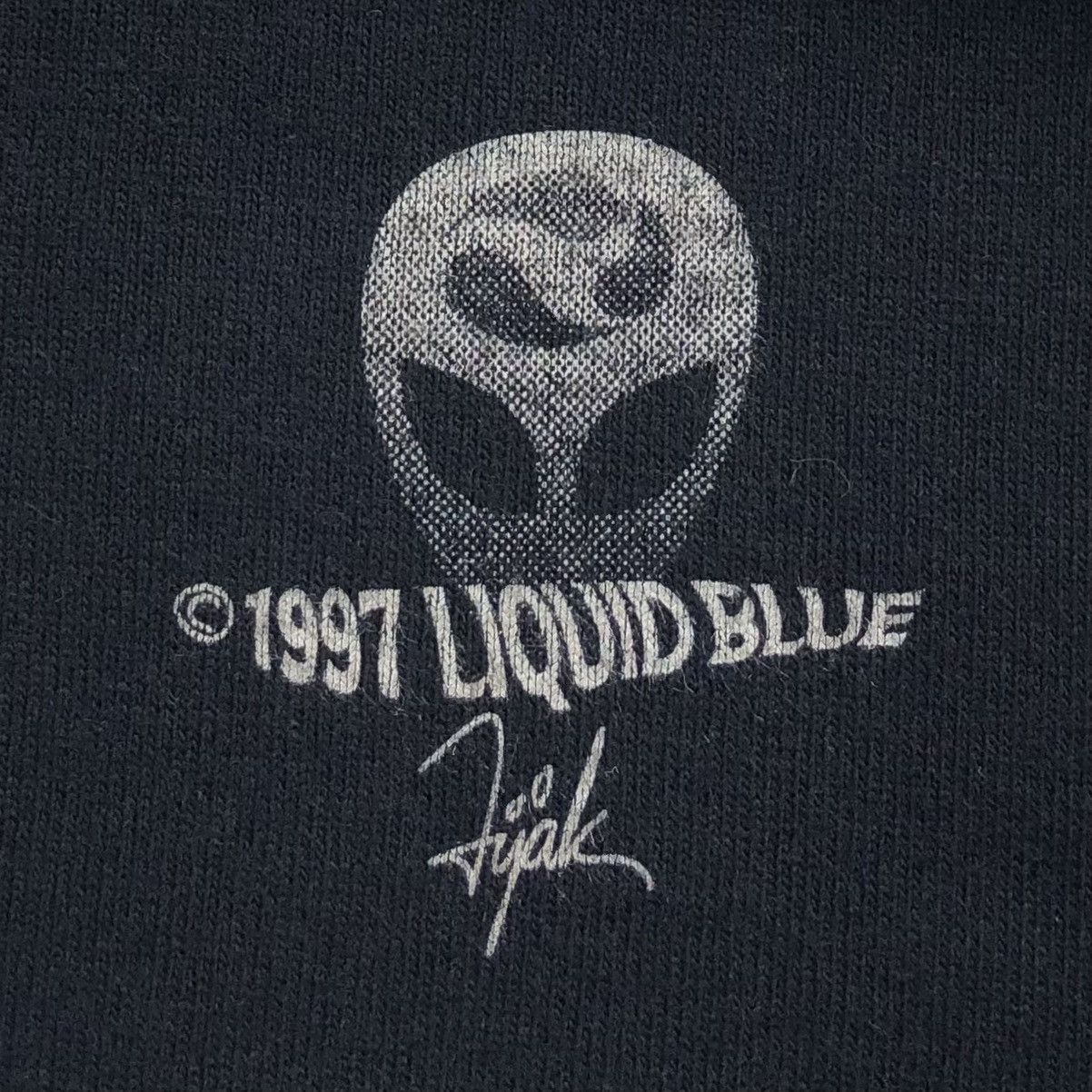 Vintage Vintage 1997 Liquid Blue Tribal Alien Black T-Shirt Size US L / EU 52-54 / 3 - 9 Thumbnail