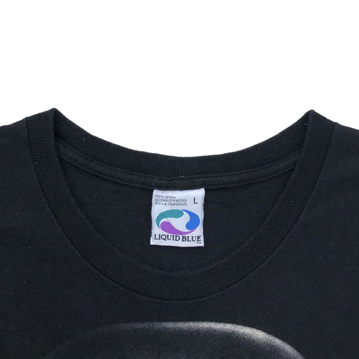 Vintage Vintage 1997 Liquid Blue Tribal Alien Black T-Shirt Size US L / EU 52-54 / 3 - 8 Thumbnail