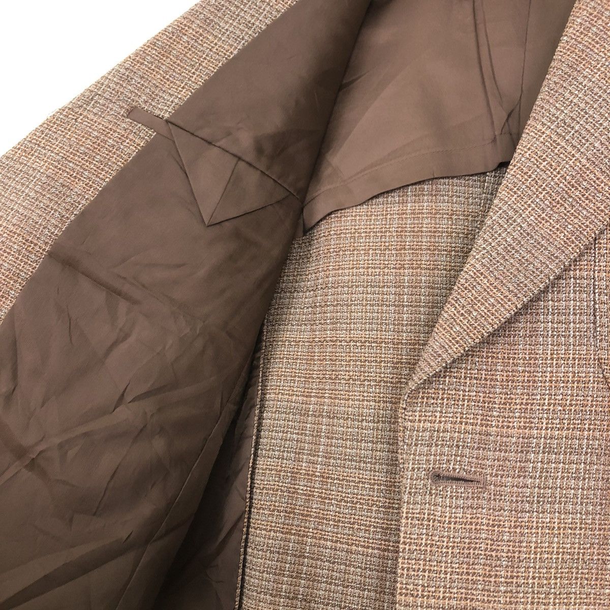 Japanese Brand × Other Casual Coat With 3 Pockets Golden Tweed Size US S / EU 44-46 / 1 - 8 Thumbnail