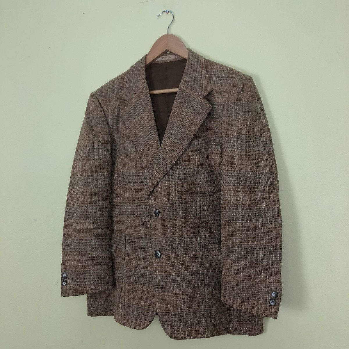 Japanese Brand × Other Casual Coat With 3 Pockets Golden Tweed Size US S / EU 44-46 / 1 - 2 Thumbnail