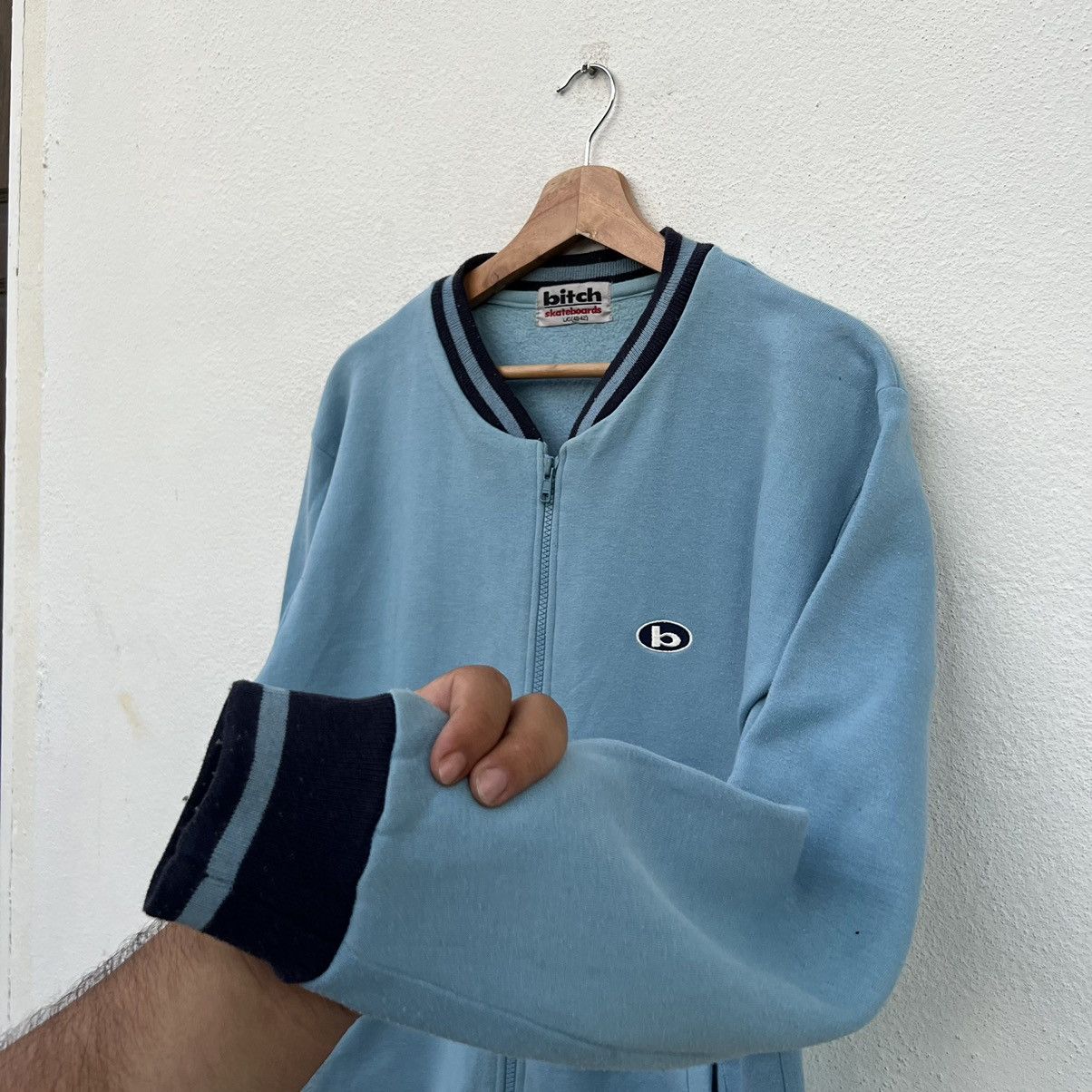 Japanese Brand VARSITY JACKET BITCH SKATEBOARD Size US L / EU 52-54 / 3 - 6 Thumbnail