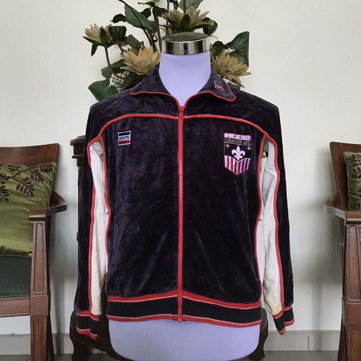 Levi's Vintage 1999 Levis USA Olympics Velour Jacket Size US L / EU 52-54 / 3 - 2 Thumbnail