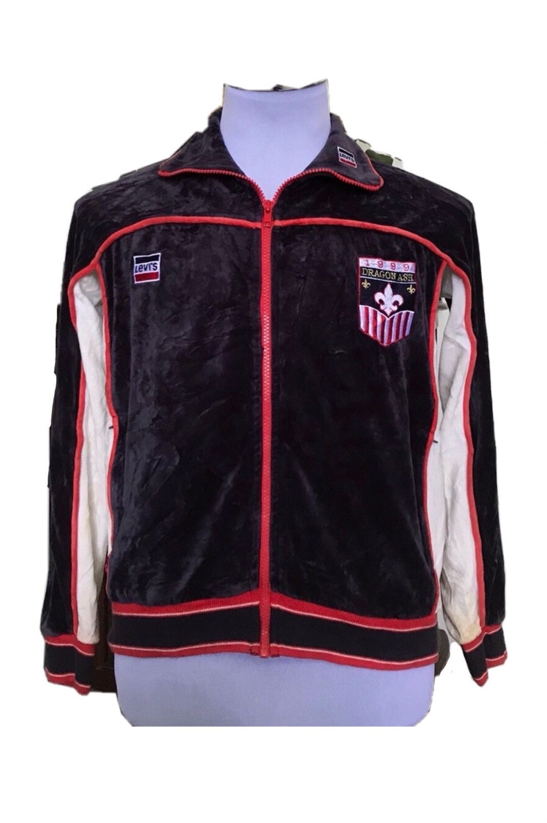 Levi's Vintage 1999 Levis USA Olympics Velour Jacket Size US L / EU 52-54 / 3 - 1 Thumbnail