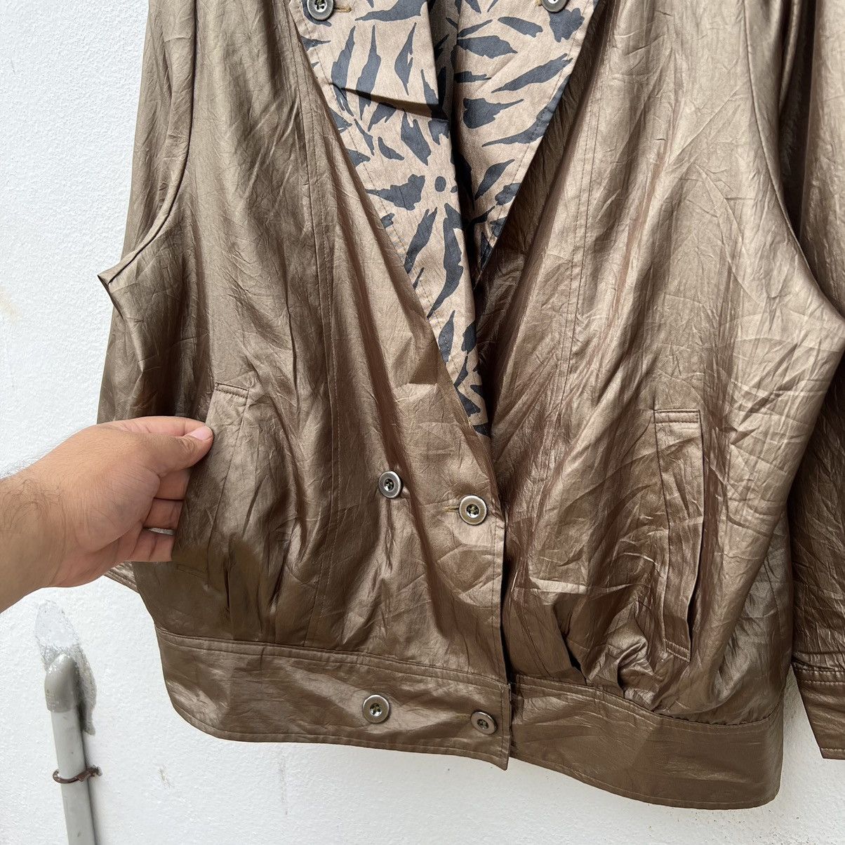 Japanese Brand RARE TIGER STRIPE DESIGN REVERSIBLE BOMBER JACKET SATIN Size US M / EU 48-50 / 2 - 5 Thumbnail