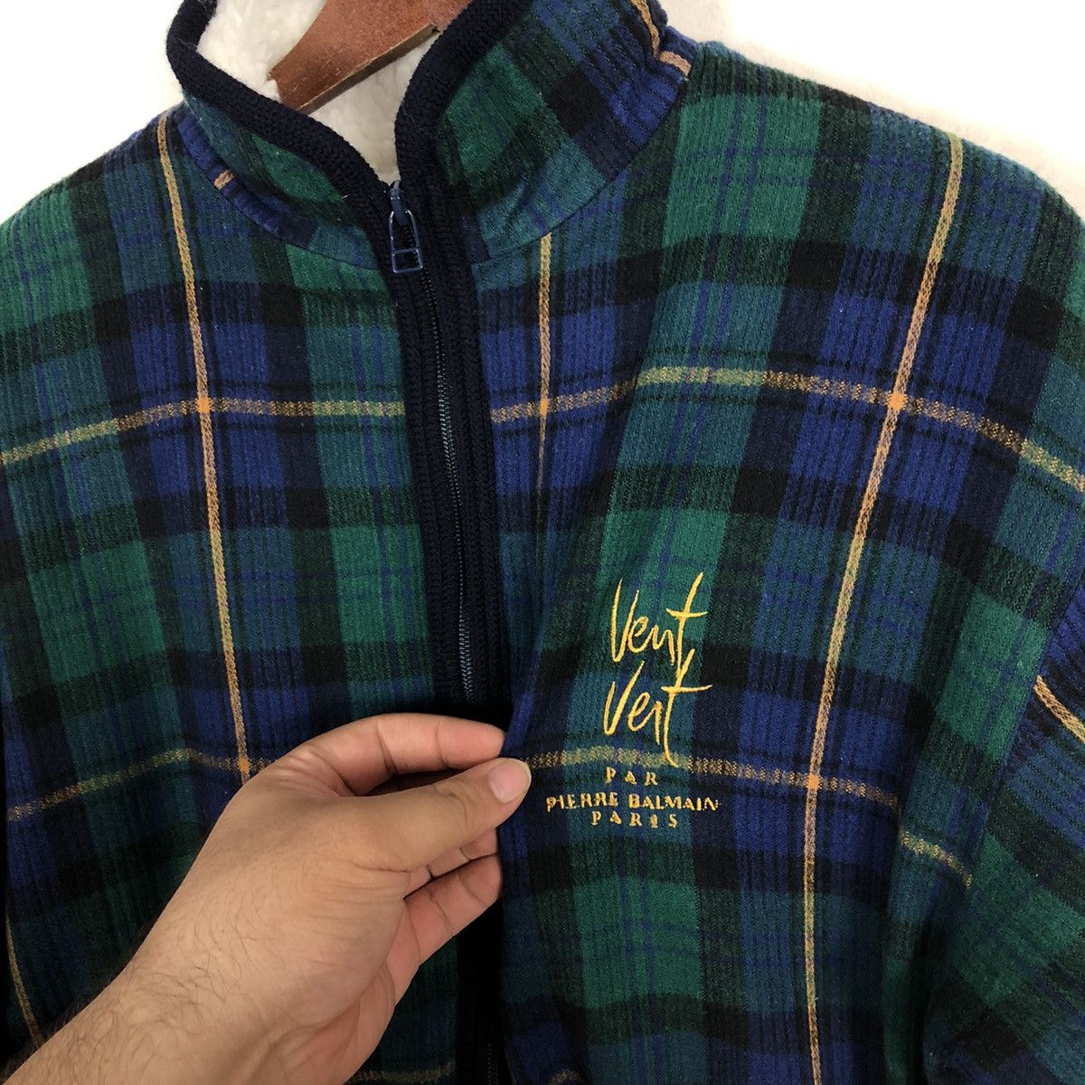 Japanese Brand TARTAN DESIGN VELVET PIERRE BALMAIN PARIS Size US M / EU 48-50 / 2 - 5 Thumbnail