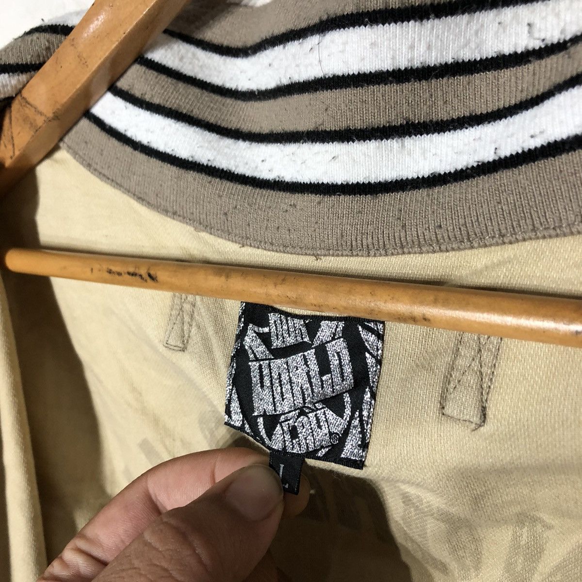 Japanese Brand OUR WORLD LAW LEGACY BIG LOGO VARSITY JACKET Size US L / EU 52-54 / 3 - 12 Thumbnail