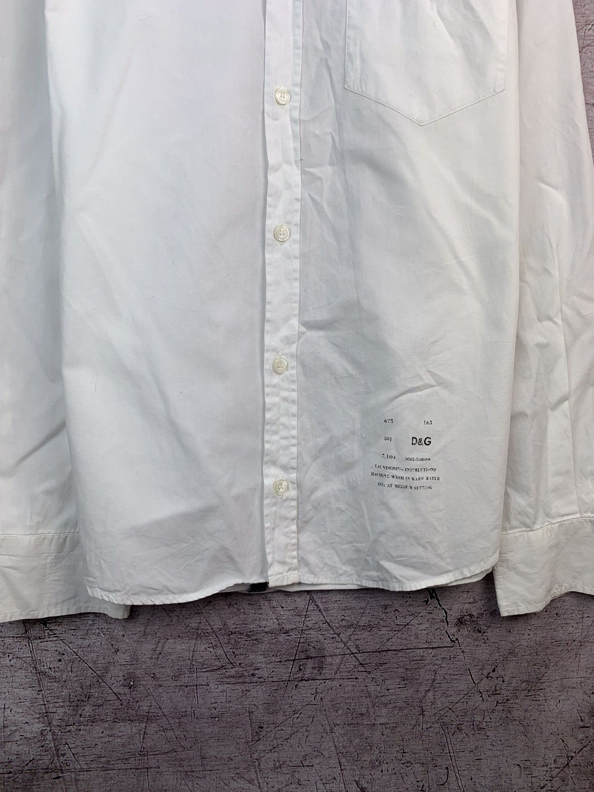 Dolce & Gabbana Dolce & Gabbana D&G Long Sleeve White Shirt Size US L / EU 52-54 / 3 - 3 Thumbnail