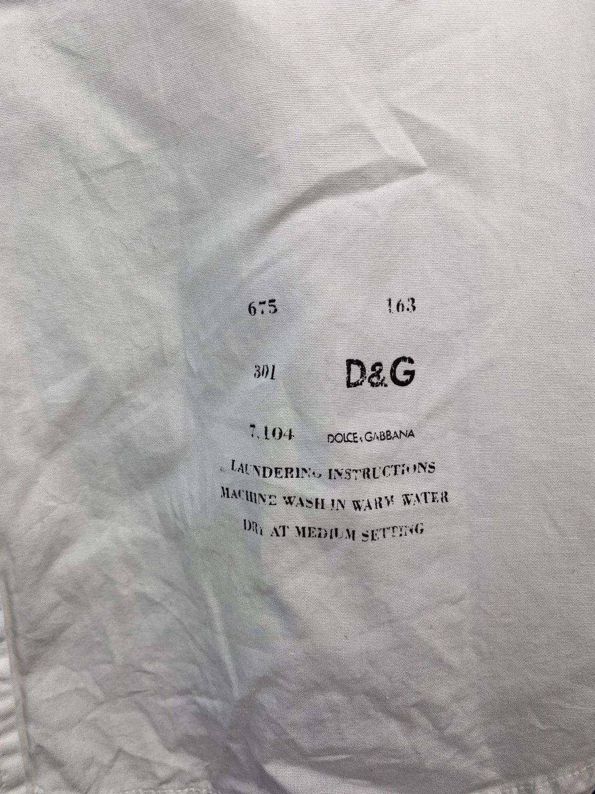 Dolce & Gabbana Dolce & Gabbana D&G Long Sleeve White Shirt Size US L / EU 52-54 / 3 - 4 Thumbnail