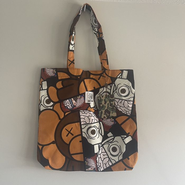 A BATHING APE X KAWS ABC camouflage old BAPE JAPAN NIGO Tote Bag SUPREME