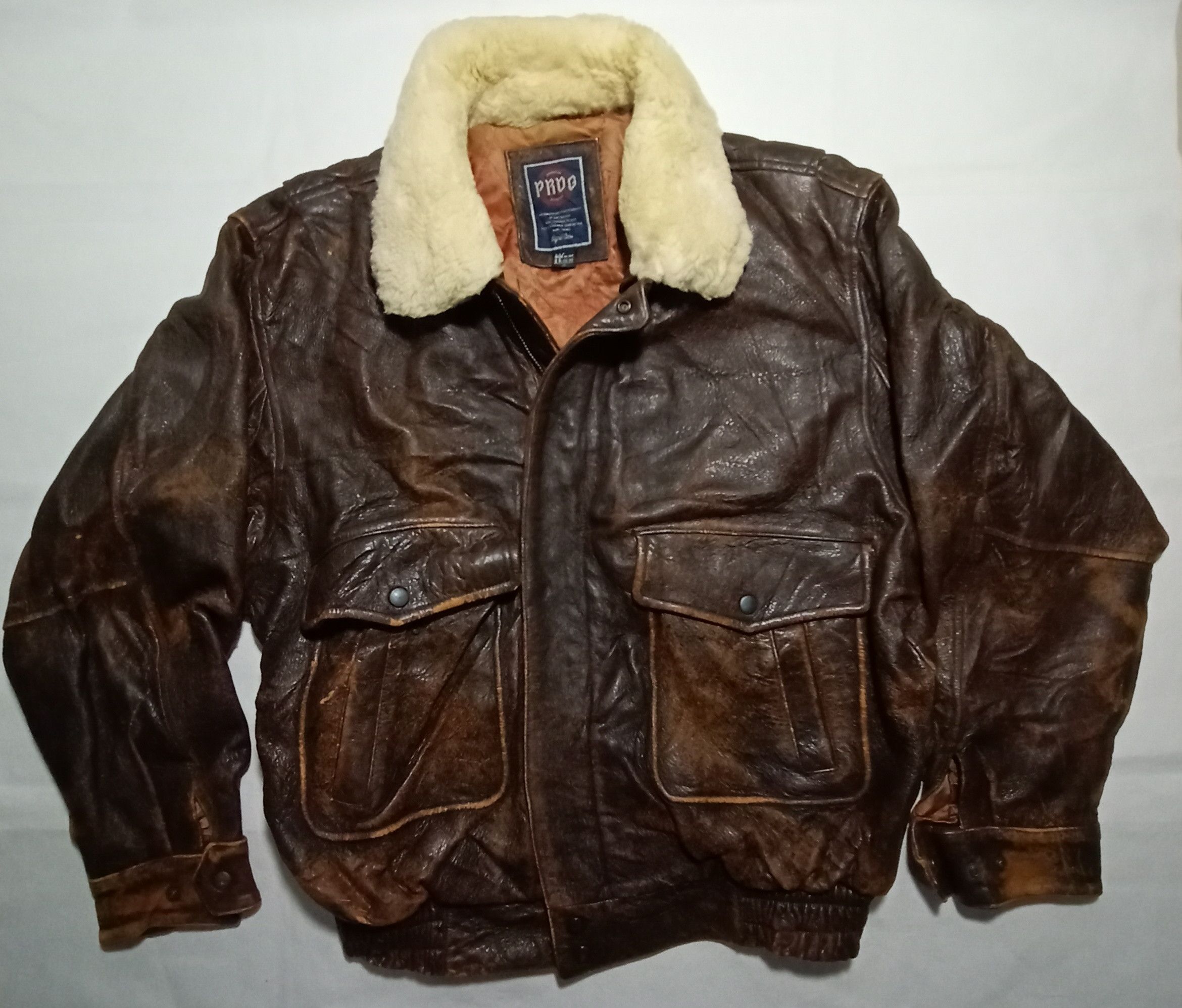 Japanese Brand Military Leather Jacket Classic Bikers Racing Army Size US L / EU 52-54 / 3 - 1 Thumbnail