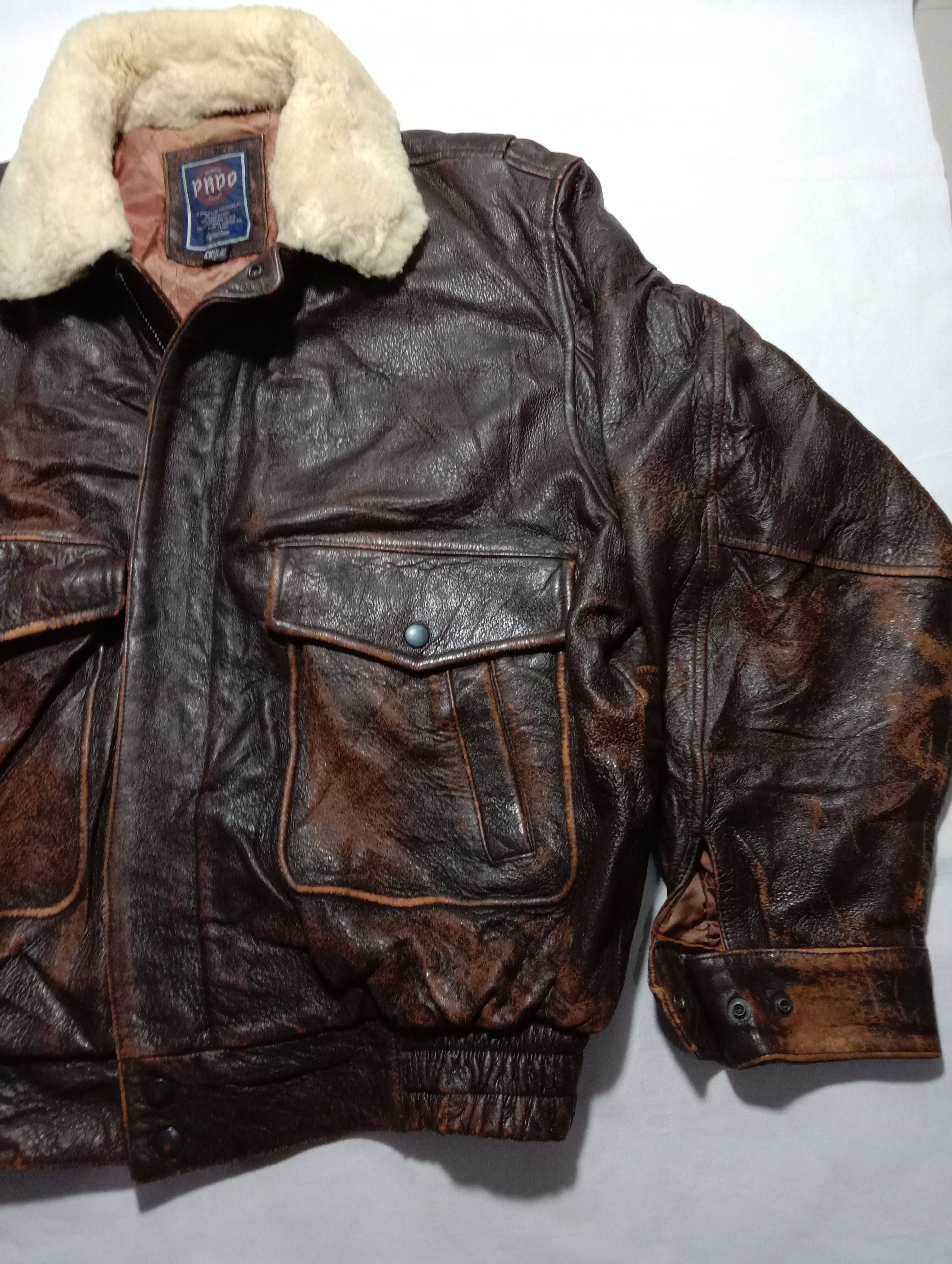 Japanese Brand Military Leather Jacket Classic Bikers Racing Army Size US L / EU 52-54 / 3 - 3 Thumbnail