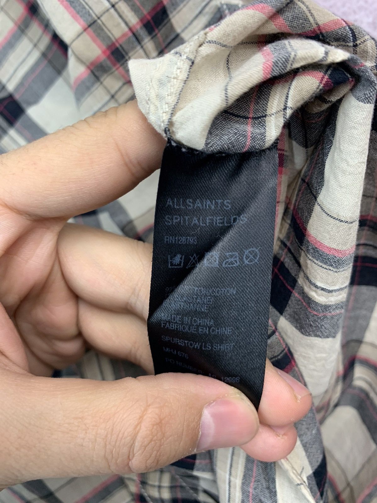 Allsaints Allsaints Mens Spuretow Long Sleeve Shirt Size US S / EU 44-46 / 1 - 5 Thumbnail