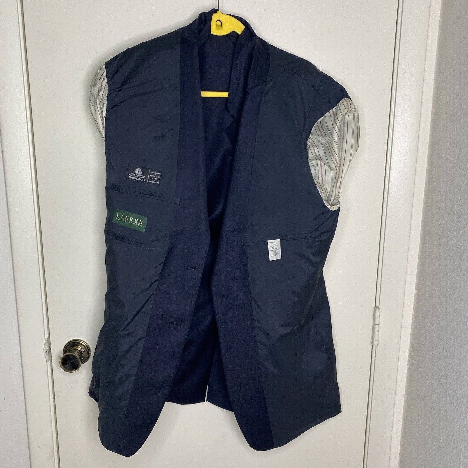 Lauren Ralph Lauren Lauren Ralph Lauren Navy Wool Blazer Size 42L - 13 Thumbnail