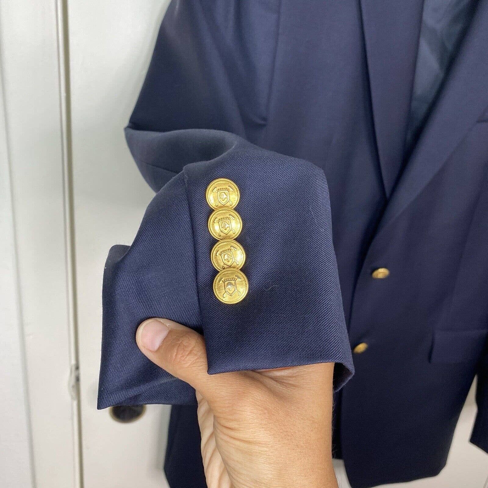 Lauren Ralph Lauren Lauren Ralph Lauren Navy Wool Blazer Size 42L - 4 Thumbnail