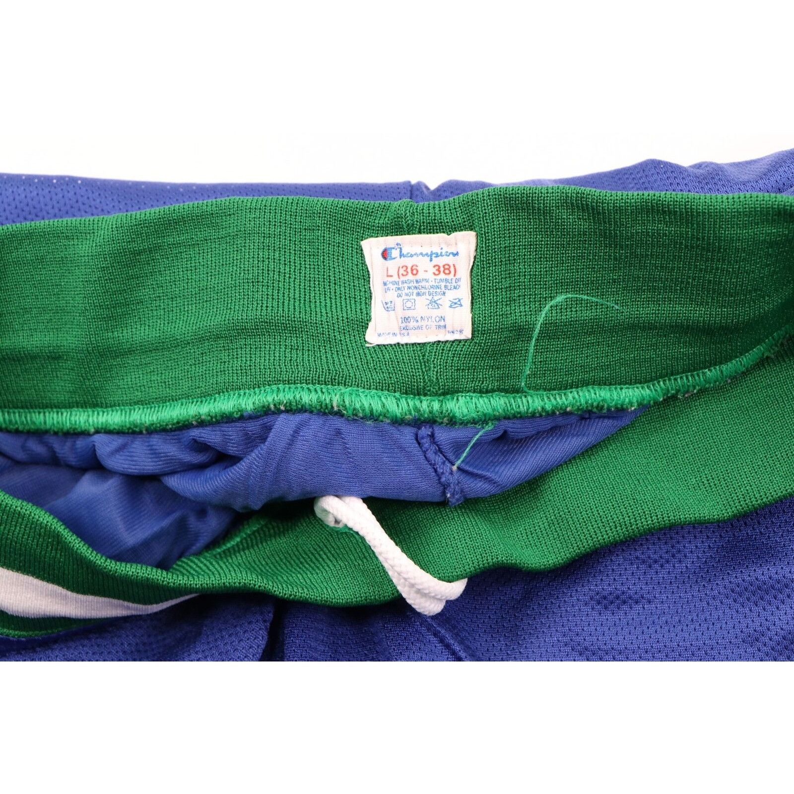 Champion × Vintage Vintage 90s Champion Dallas Mavericks Basketball Shorts Size US 34 / EU 50 - 6 Thumbnail