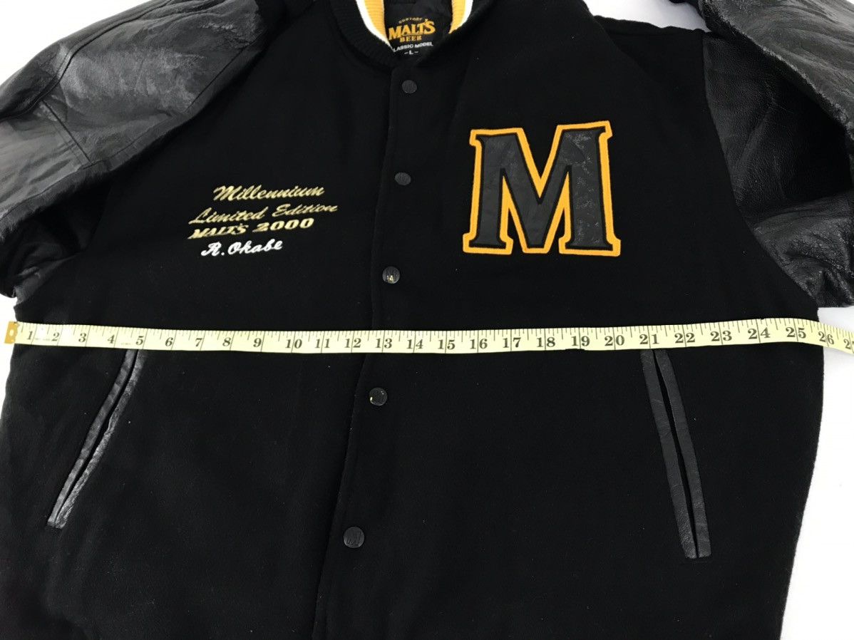 Japanese Brand Varsity Suntory Malts Beer 2000 R.Okabe Leather Sleeve Size US L / EU 52-54 / 3 - 9 Thumbnail