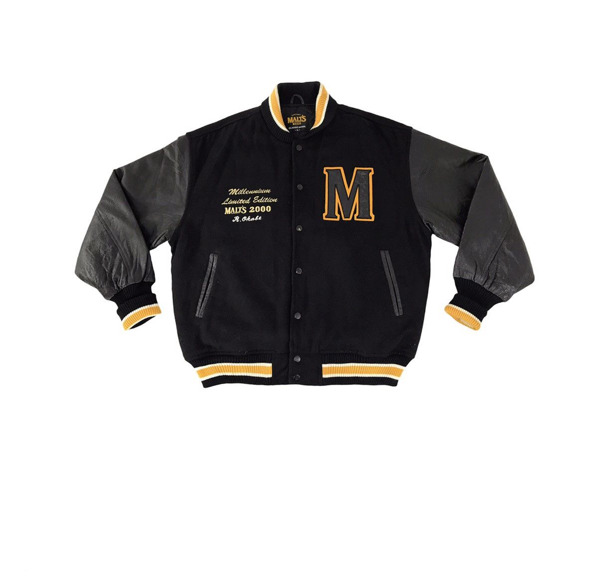 Japanese Brand Varsity Suntory Malts Beer 2000 R.Okabe Leather Sleeve Size US L / EU 52-54 / 3 - 1 Thumbnail