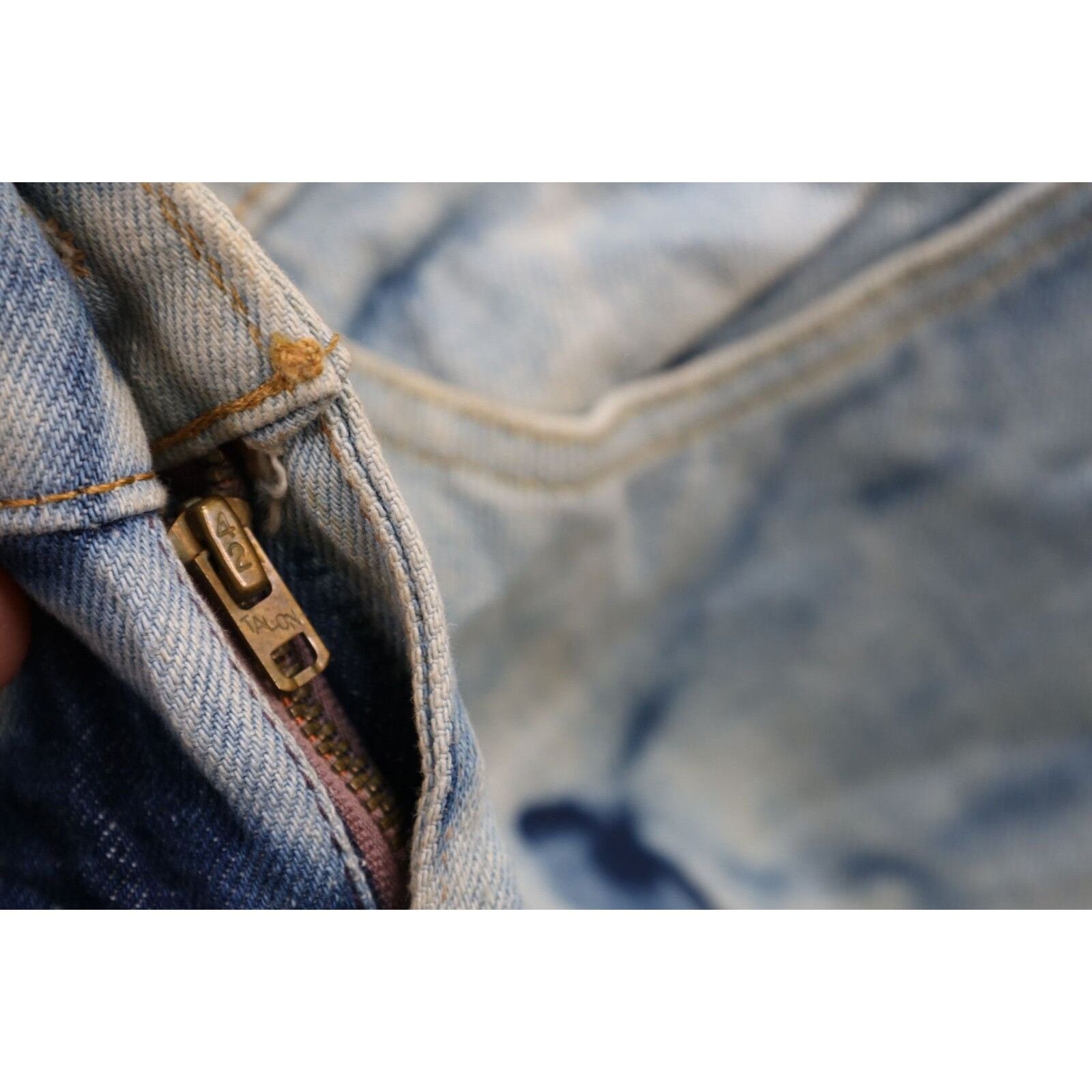 Levi's × Vintage Vintage 70s Levis Orange Tab Acid Wash Jean Shorts Jorts Size US 32 / EU 48 - 5 Thumbnail