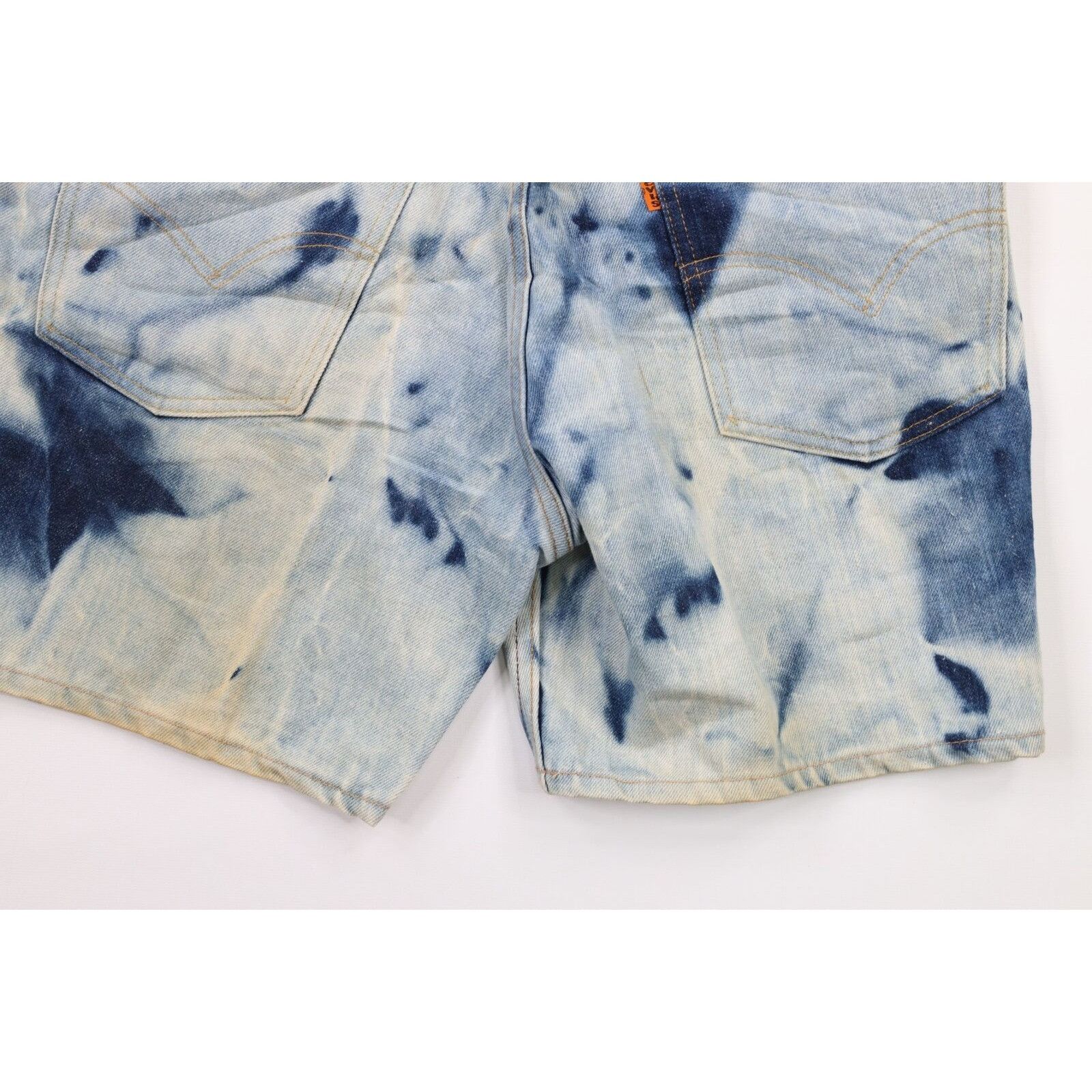 Levi's × Vintage Vintage 70s Levis Orange Tab Acid Wash Jean Shorts Jorts Size US 32 / EU 48 - 9 Thumbnail