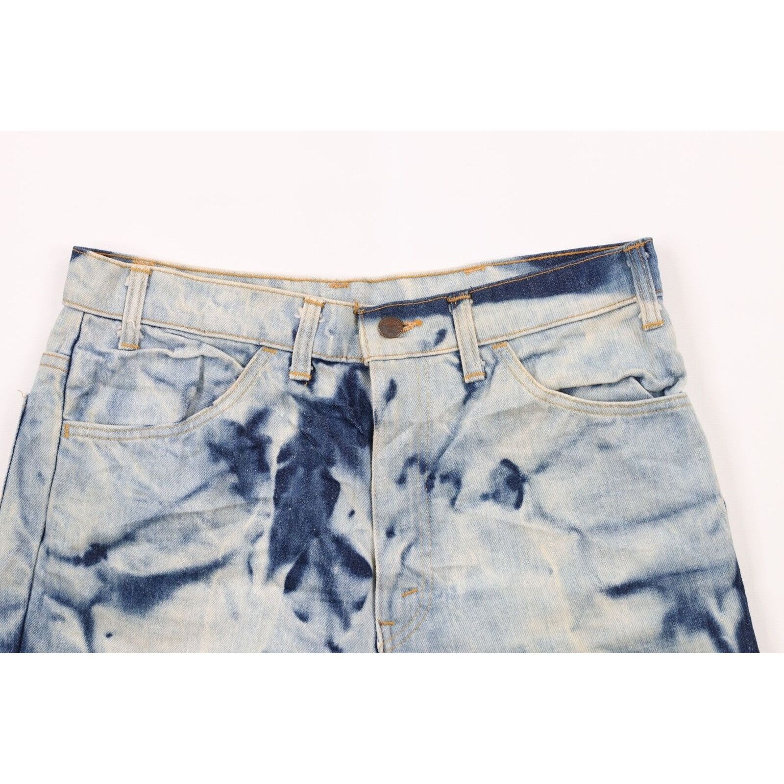 Levi's × Vintage Vintage 70s Levis Orange Tab Acid Wash Jean Shorts Jorts Size US 32 / EU 48 - 2 Thumbnail