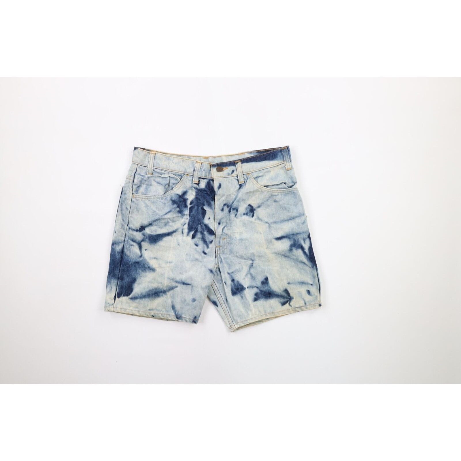 Levi's × Vintage Vintage 70s Levis Orange Tab Acid Wash Jean Shorts Jorts Size US 32 / EU 48 - 1 Thumbnail