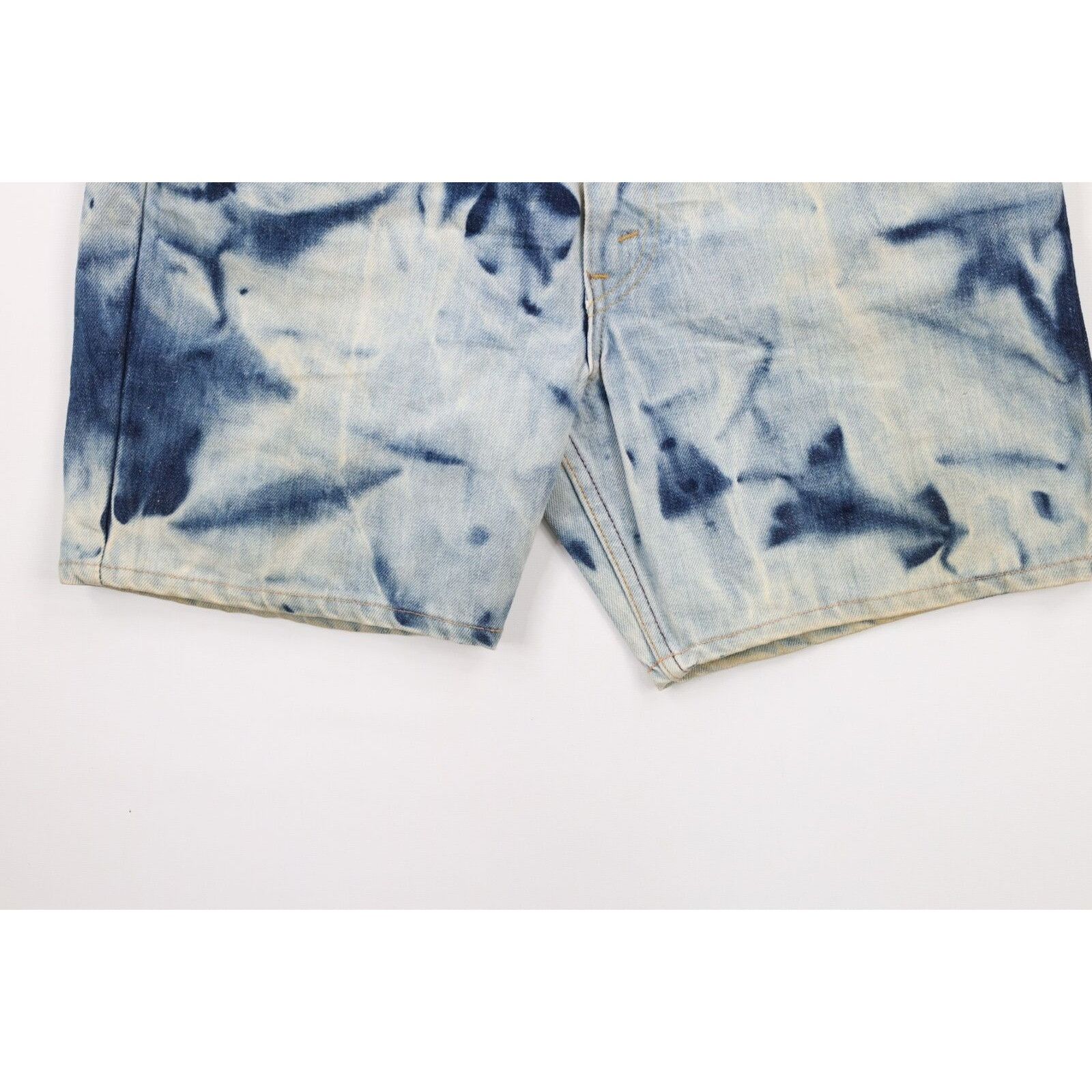 Levi's × Vintage Vintage 70s Levis Orange Tab Acid Wash Jean Shorts Jorts Size US 32 / EU 48 - 3 Thumbnail