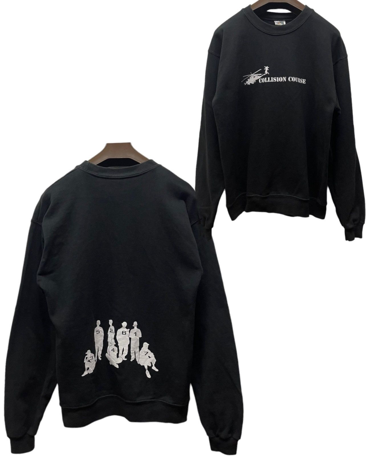 image of Made In USA x Military Vintage Collision Course Army “Public Enemy Style” in Black (Size Small)