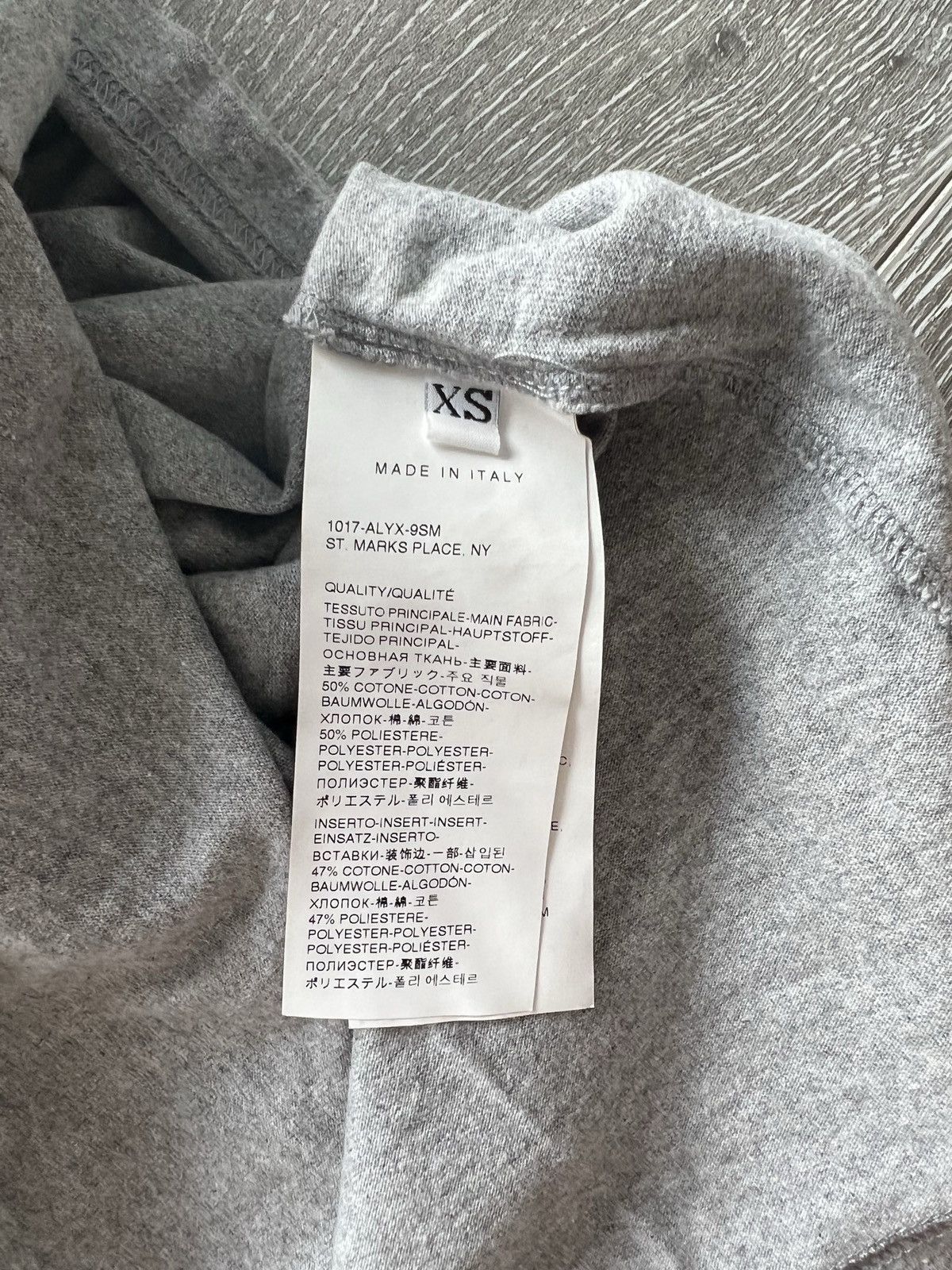 1017 ALYX 9SM × Alyx Alyx T-Shirt Grey Size US XS / EU 42 / 0 - 6 Thumbnail