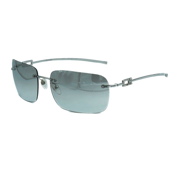 Gucci GUCCI GG 1780 Silver Metal Rimless Sunglasses Vintage 00s | Grailed