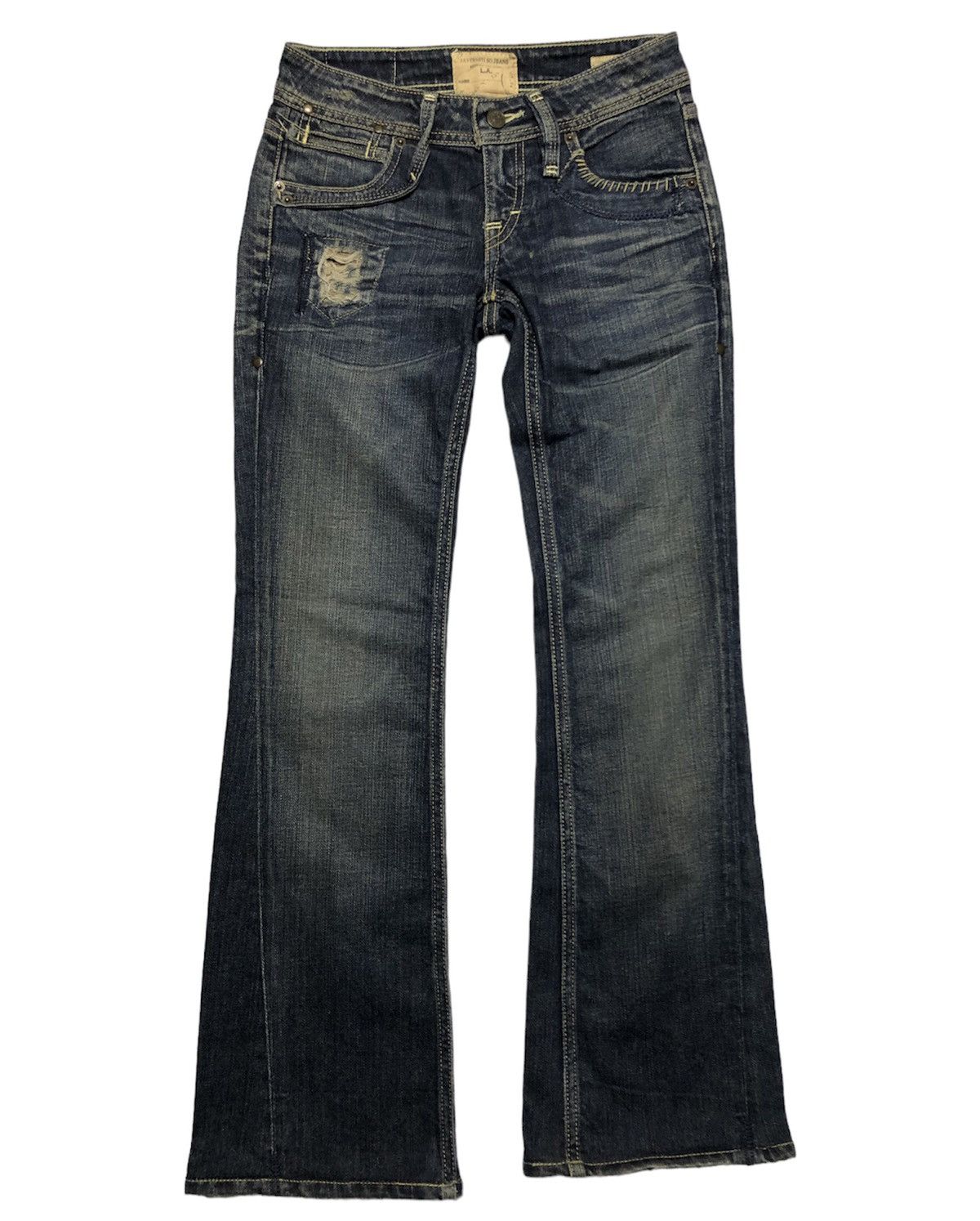 image of If Six Was Nine x Jimmy Taverniti Taverniti So Jeans Flare Denim Pants in Indigo, Men's (Size 26)