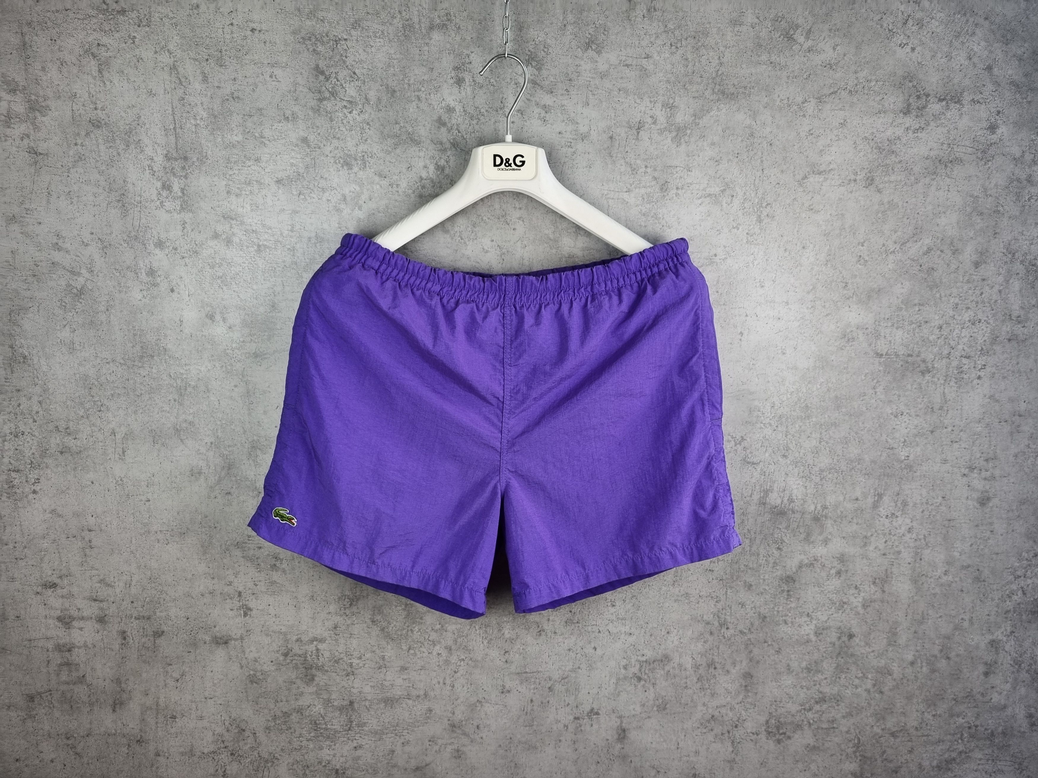 Lacoste × Vintage 80s Rare LACOSTE Izod Vintage Purple Shorts Nylon Tyler Size US 32 / EU 48 - 4 Thumbnail