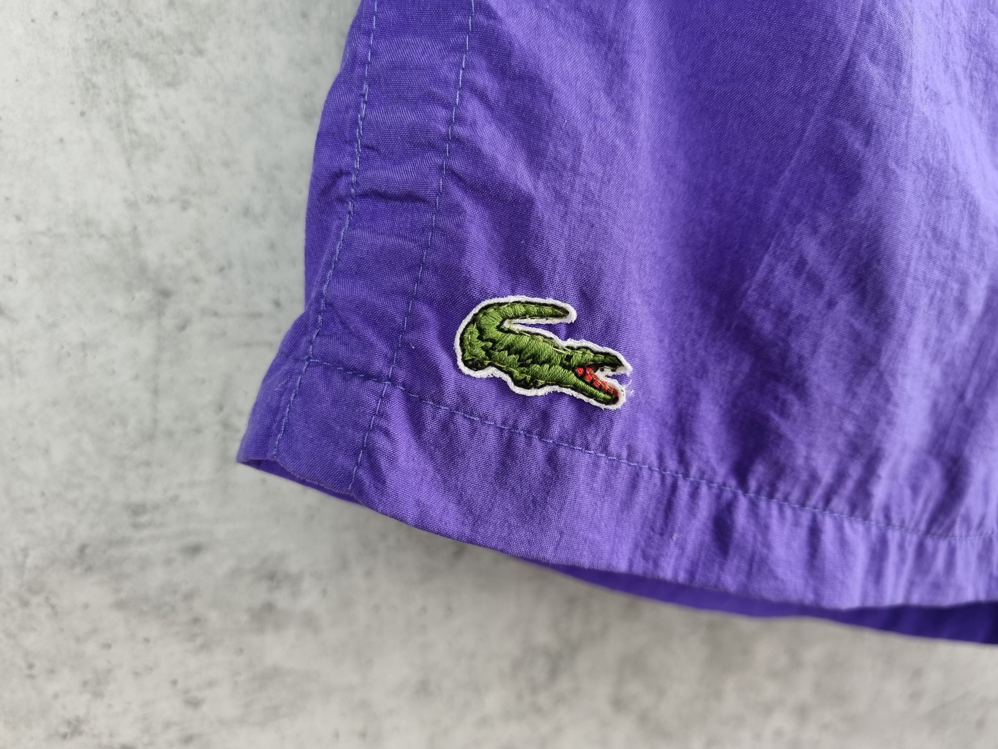 Lacoste × Vintage 80s Rare LACOSTE Izod Vintage Purple Shorts Nylon Tyler Size US 32 / EU 48 - 2 Thumbnail