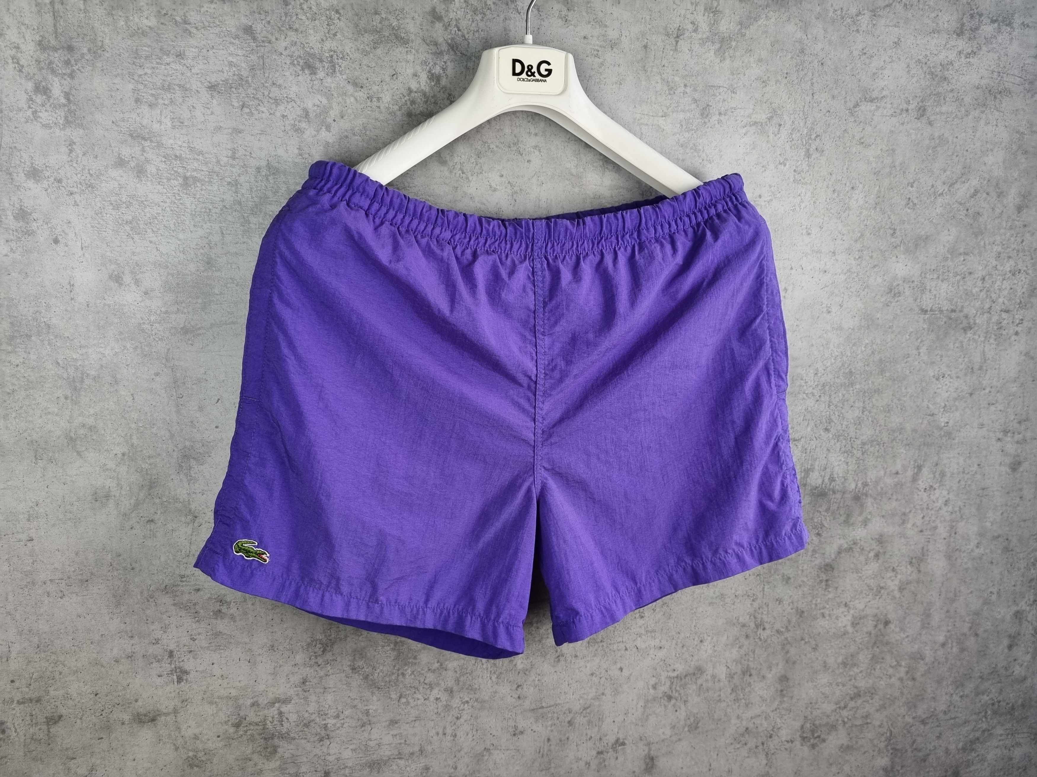 Lacoste × Vintage 80s Rare LACOSTE Izod Vintage Purple Shorts Nylon Tyler Size US 32 / EU 48 - 9 Thumbnail