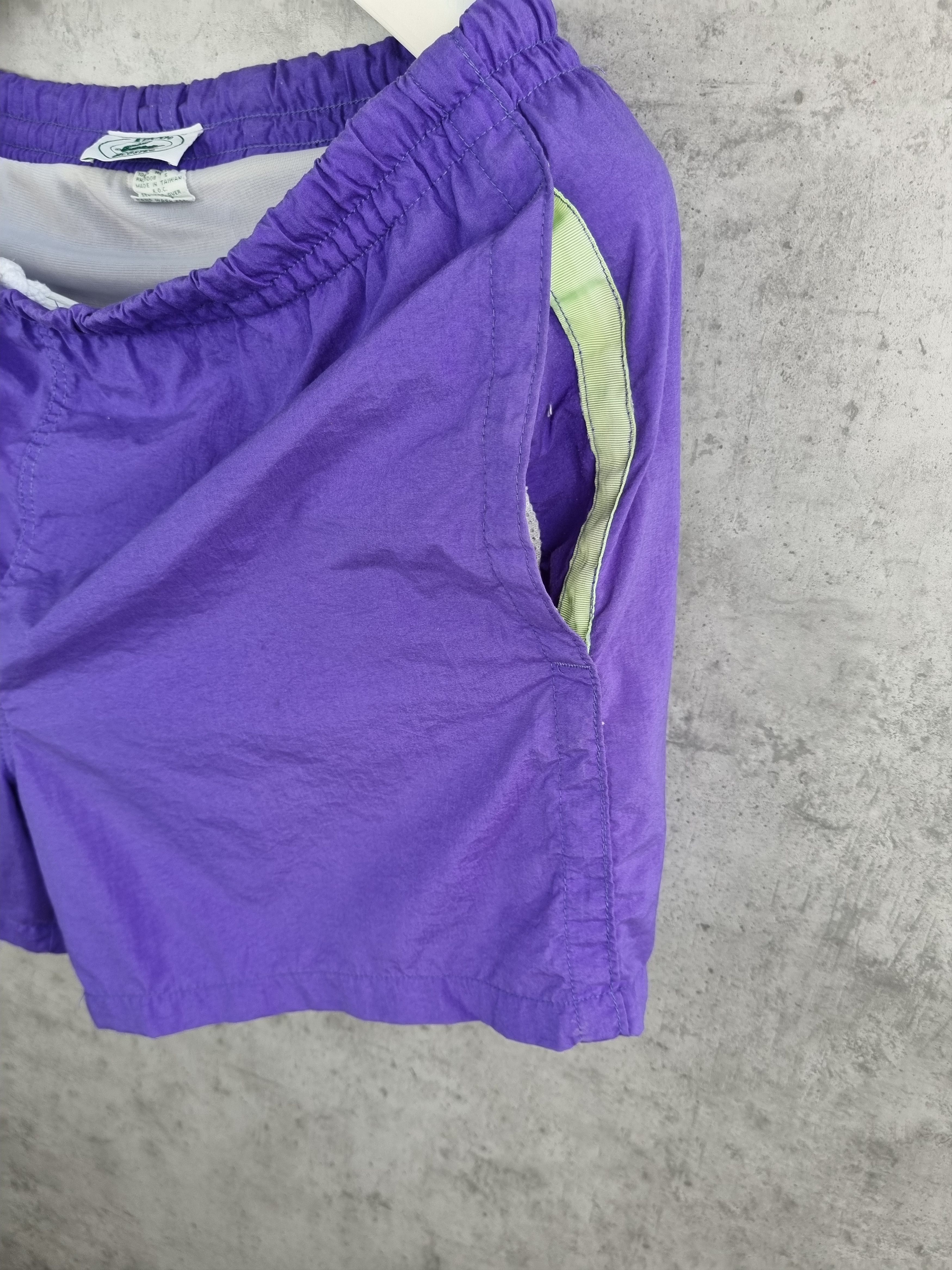 Lacoste × Vintage 80s Rare LACOSTE Izod Vintage Purple Shorts Nylon Tyler Size US 32 / EU 48 - 8 Thumbnail