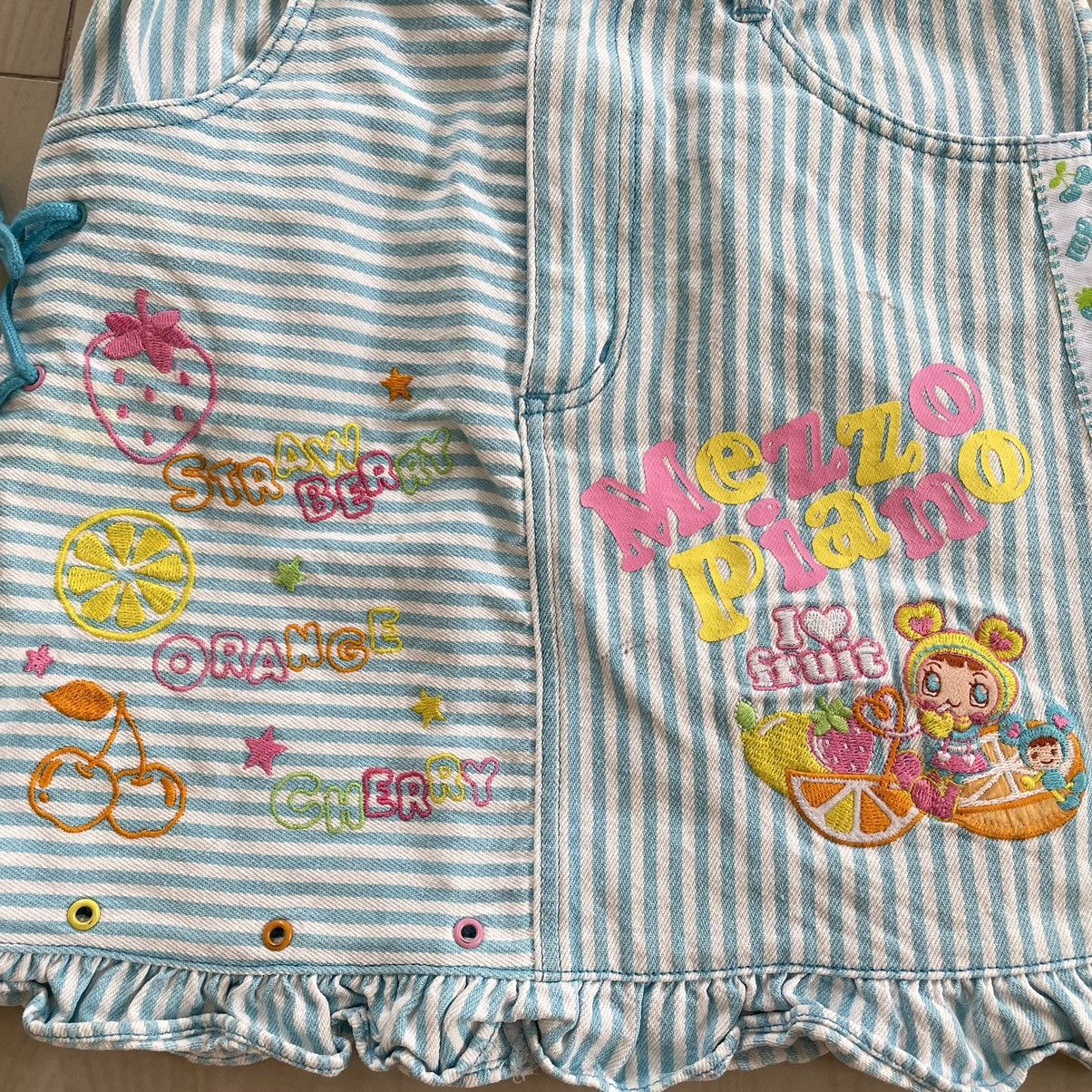 Japanese Brand Mezzo piano blue skirt Size 22" - 4 Thumbnail