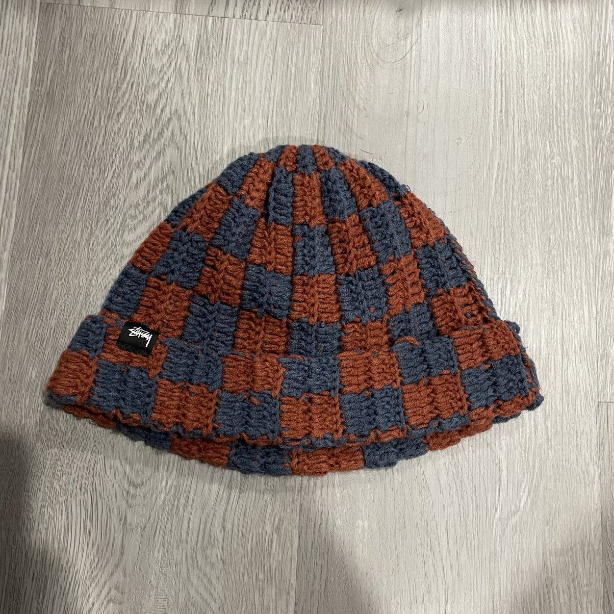 専用Stussy ビーニー CROCHET CHECKERED BEANIE Stüssy - Crochet Checkered Beanie | HBX - Globally Curated