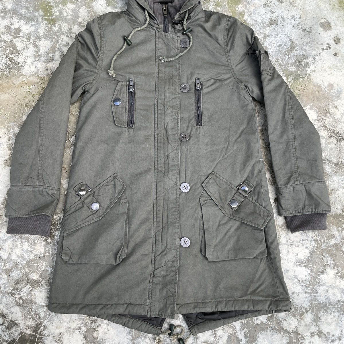 Japanese Brand × Vintage Vintage Japanese Brand Military Hoodie Jacket Size S / US 4 / IT 40 - 3 Thumbnail