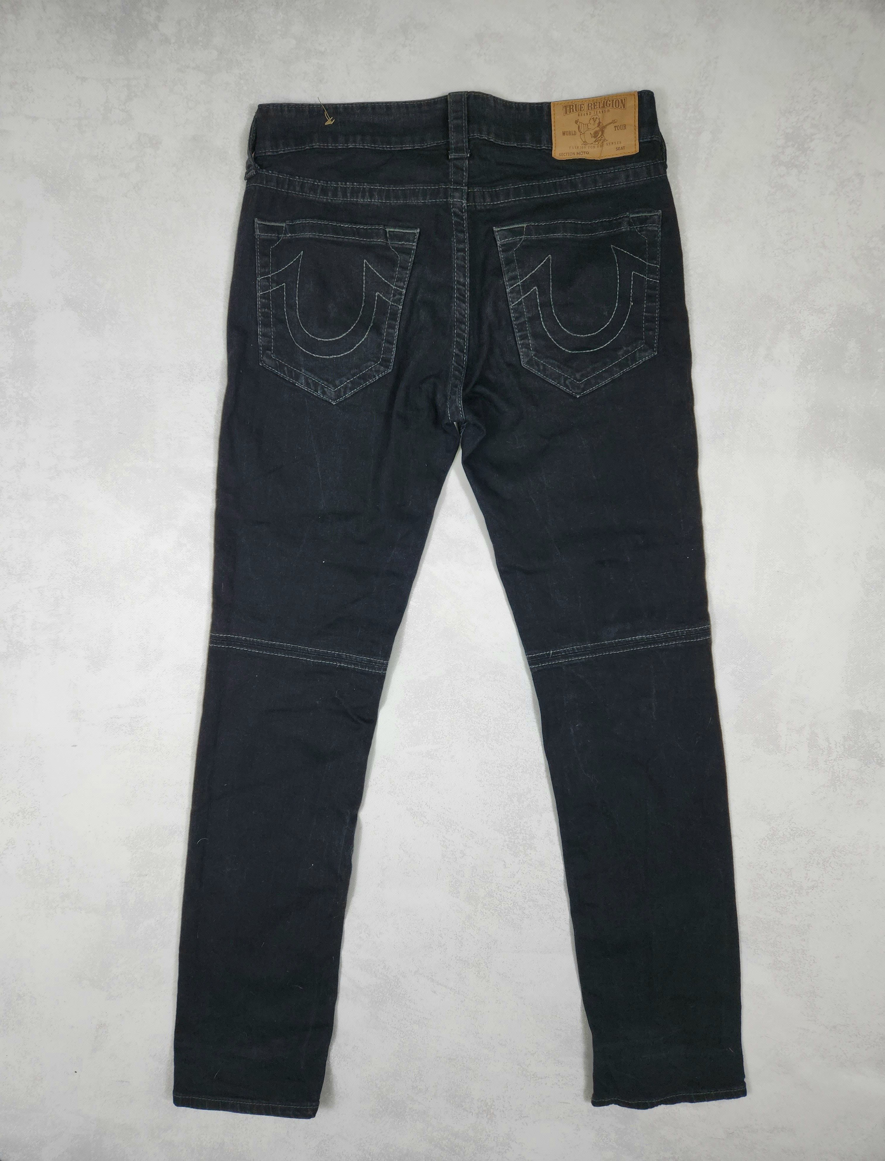 Japanese Brand Crazy Y2K True Religion Jeans Ricky T Black Denim Size US 32 / EU 48 - 6 Thumbnail