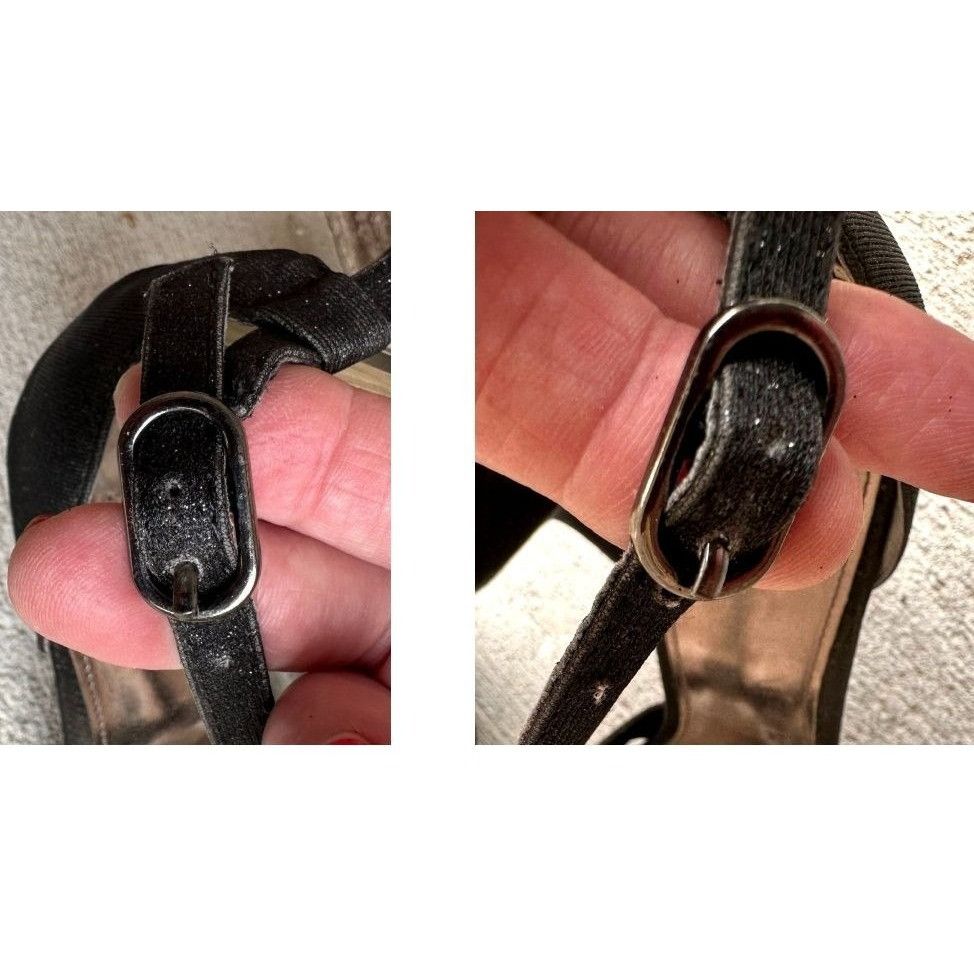 Other I Miller Black Stiletto High Heels 9M Black Bow Ankle Buckle Size US 9 / IT 39 - 10 Thumbnail