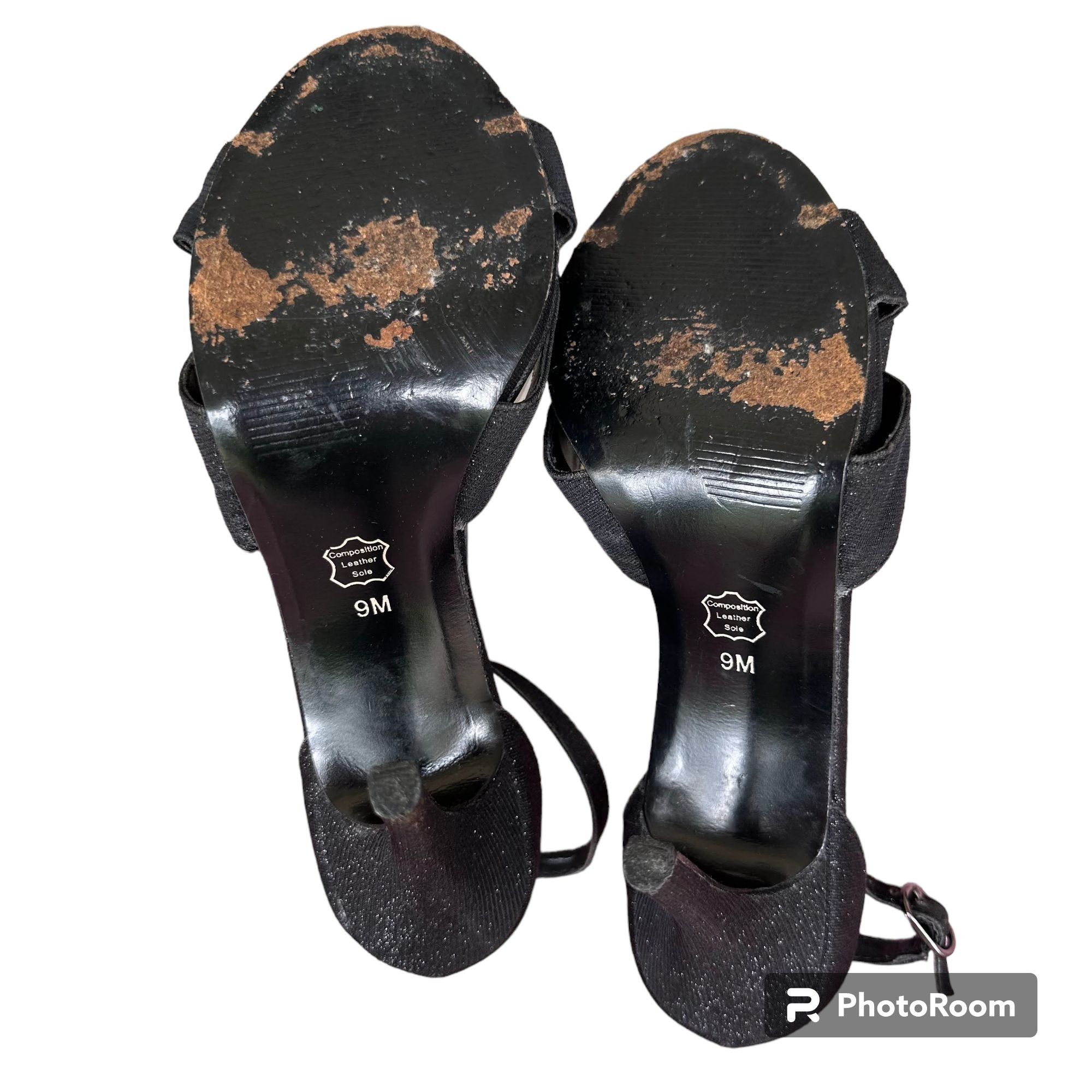 Other I Miller Black Stiletto High Heels 9M Black Bow Ankle Buckle Size US 9 / IT 39 - 7 Thumbnail