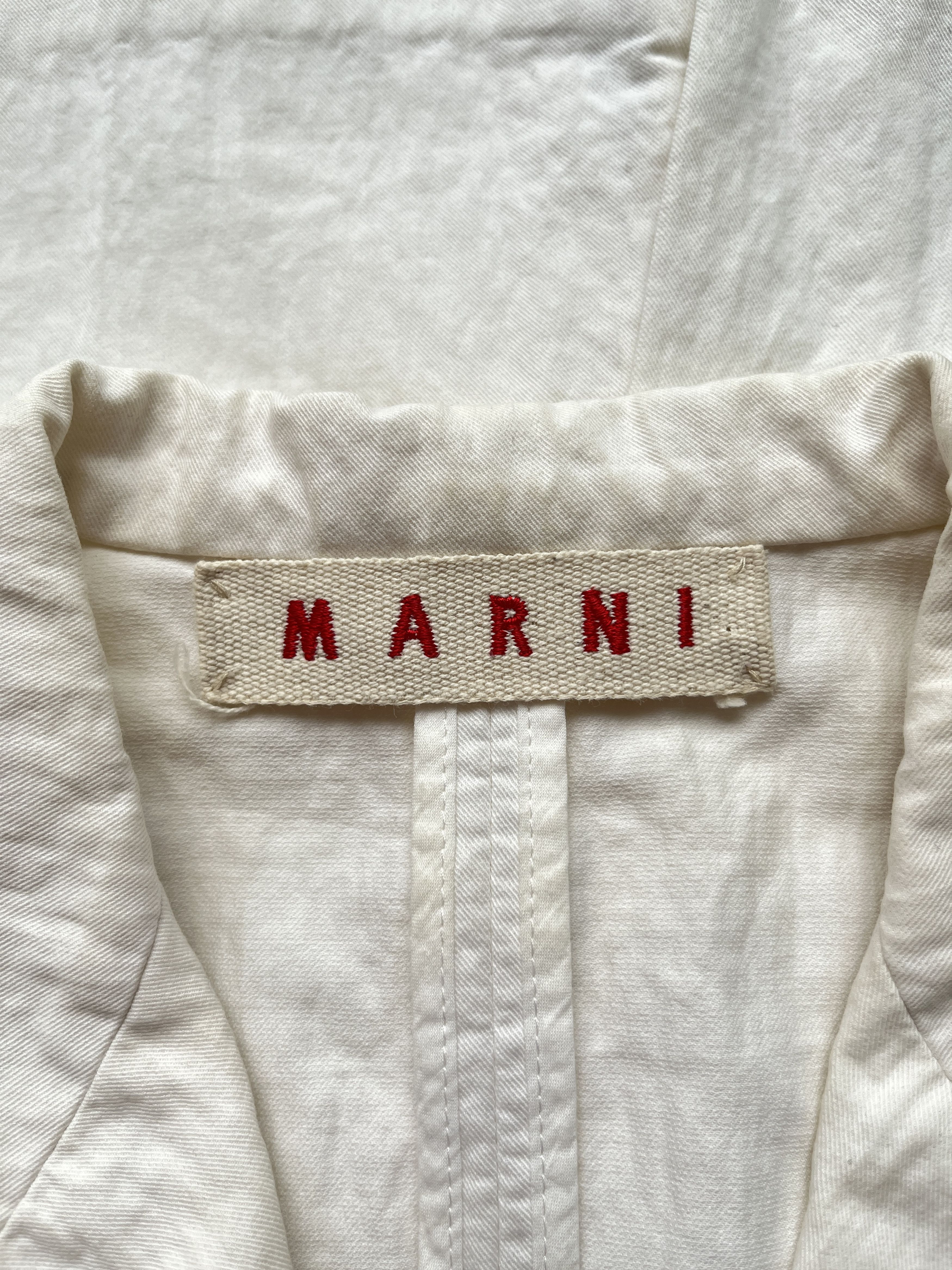 Marni ⚡️QUICK SALE⚡️Marni Cream Crinkled Jacket Blazer Size M / US 6-8 / IT 42-44 - 3 Thumbnail