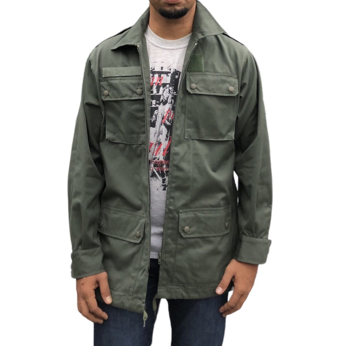 Vintage Rare Issue 1990s France Combat Ultility HBT Jacket Size US L / EU 52-54 / 3 - 2 Thumbnail