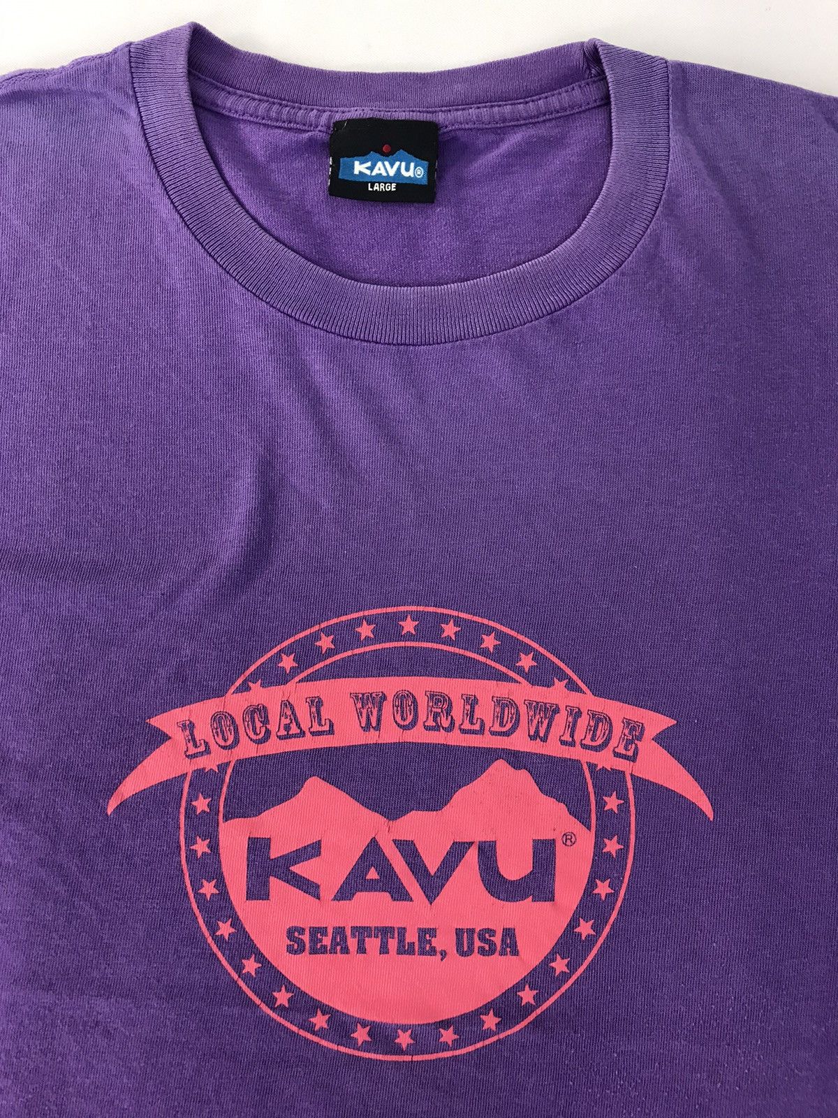 KAVU Kavu Seattle Usa Local Worldwide Big Logo Surf Tee Size US M / EU 48-50 / 2 - 4 Thumbnail